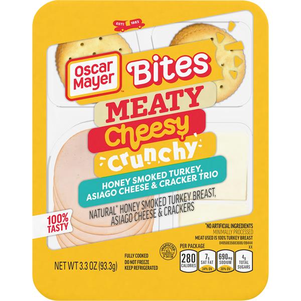 Oscar Mayer Meat Cheese Snack Plate With Honey Smoked Turkey Asiago