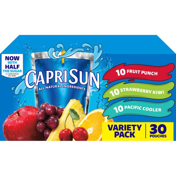 Capri Sun Fruit Punch Strawberry Kiwi Pacific Cooler Naturally