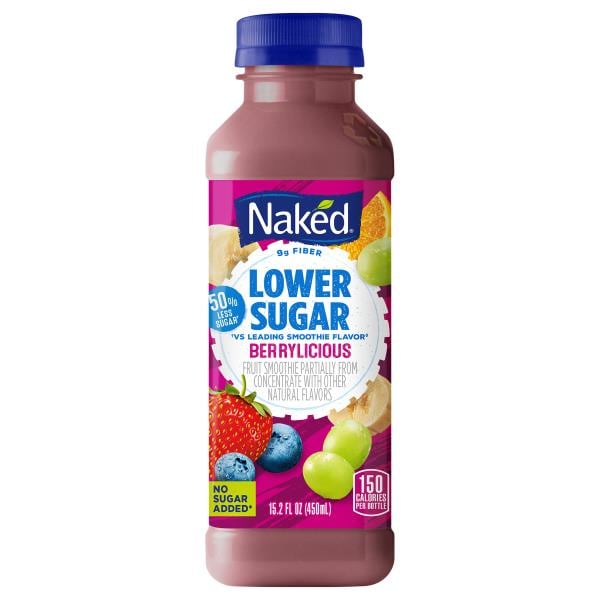 Naked Fruit Smoothie Lower Sugar Berrylicious Publix Super Markets