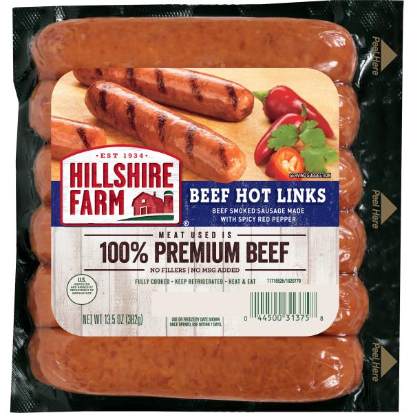 Hillshire Farm Hot Beef Smoked Sausage Links Count Publix Super