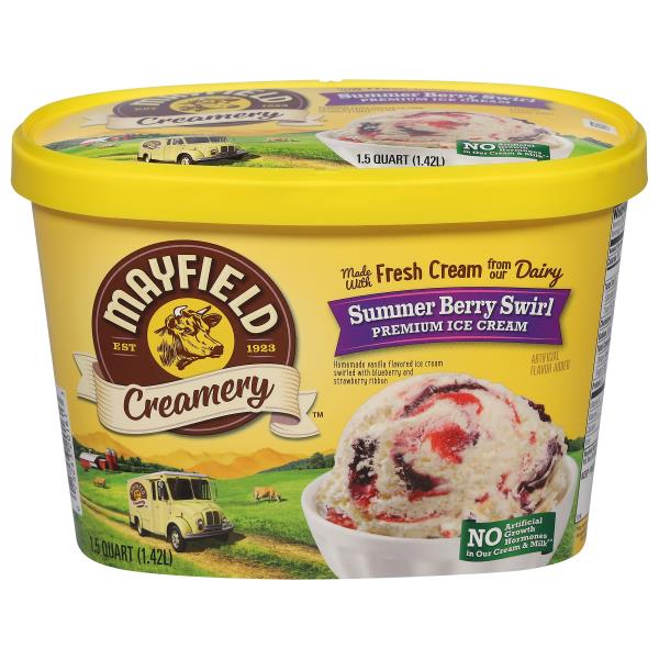 Mayfield Creamery Ice Cream Premium Summer Berry Swirl Publix Super