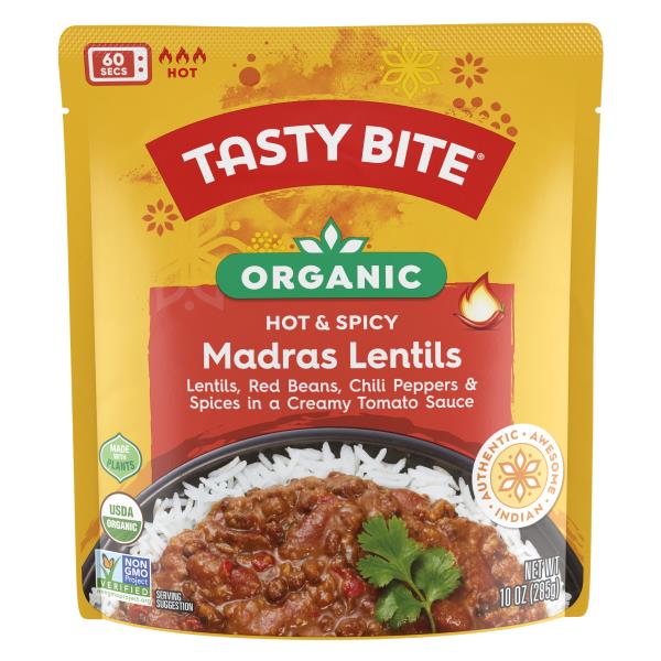 Tasty Bite Madras Lentils Indian Hot Organic Publix Super Markets