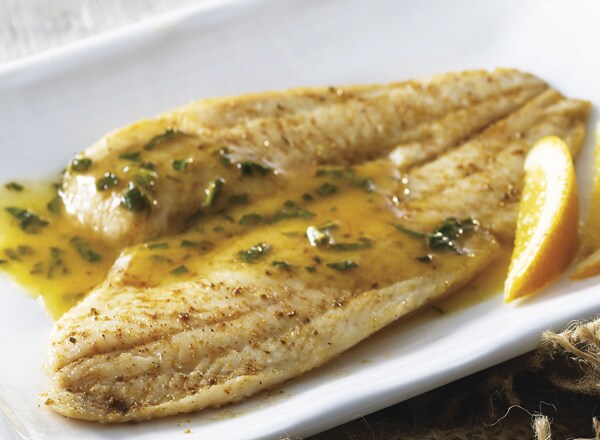 Saut&#233;ed Flounder with Orange Butter