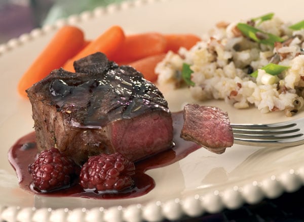 Grilled Lamb with Blackberry–Black Pepper Sauce