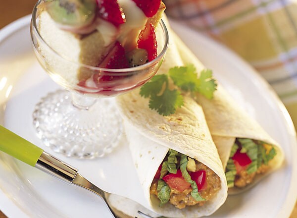 Chili Cheese Roll-Ups With Kiwi Strawberry Torte