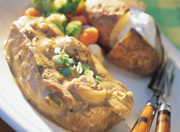 Steak Diane and Vegetable Medley