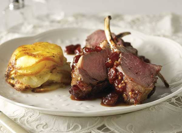 Lamb With Cherry Sauce and French-Style Buttered Potatoes