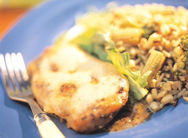 Swiss Chicken with Vegetable Wild Rice