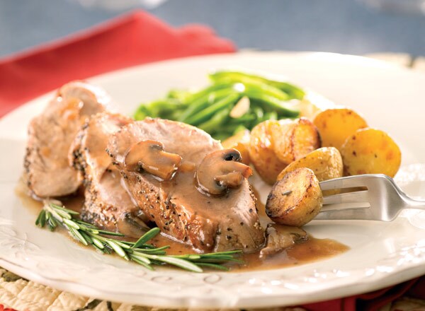 Rosemary-Maple Pork Tenderloin and Lemon-Butter Potatoes