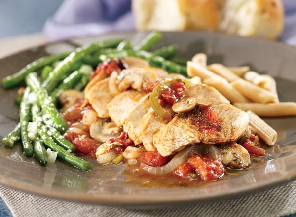 Hunter's Chicken With Garlic Green Beans