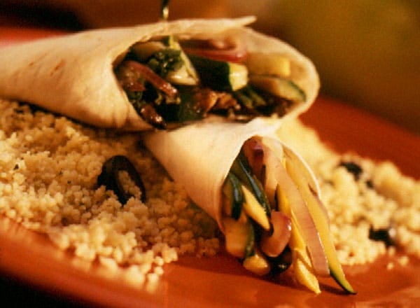 Portabella Sizzle Wrap With Mediterranean Couscous
