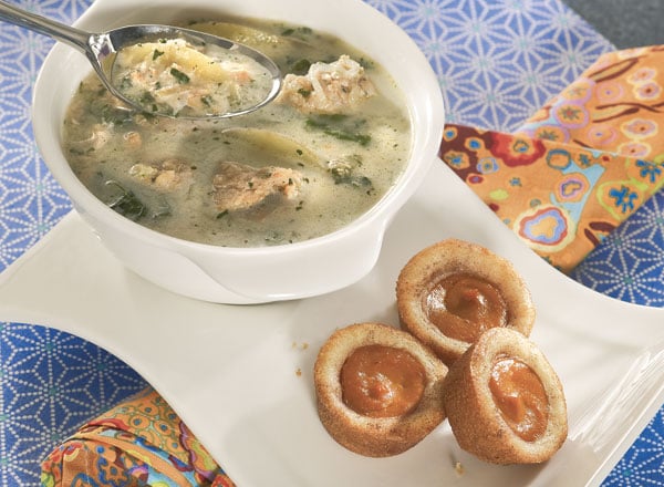 Potato Soup With Sausage and Pumpkin Cookie Cakes