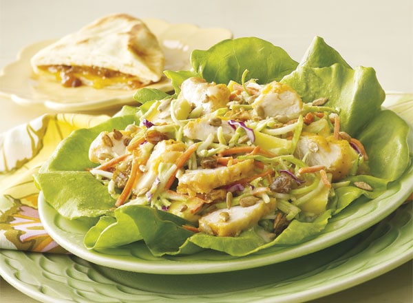 Broccoli-Mango Chicken Salad and Golden Fruit Bread