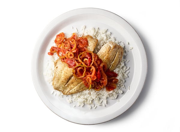 Mojo Pepper Fish Over Rice