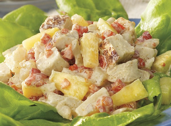 Caribbean Chicken Salad With Plantain Pie