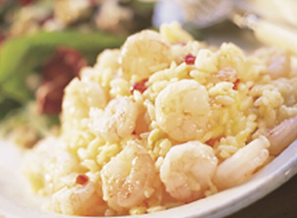 Lemon Shrimp Risotto with Salad Fresca