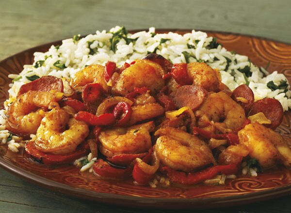 Smoked Piquillo Shrimp over Cilantro Rice