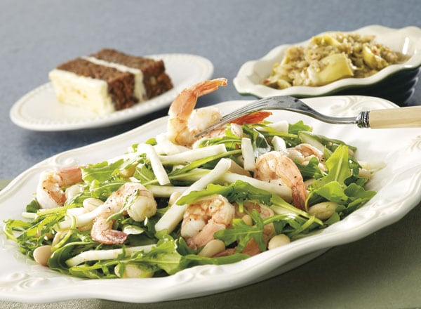 Cannellini Celery Root Salad with Shrimp