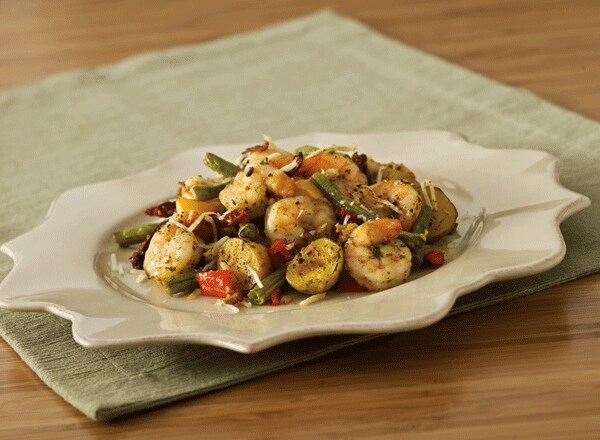 Hearty Shrimp and Roasted Vegetables