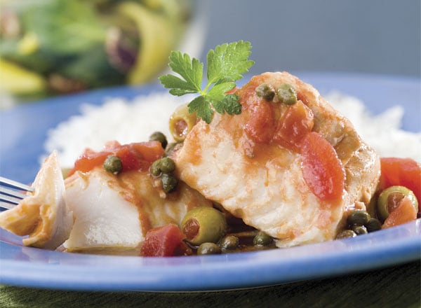 Haddock Veracruz with Mango Salad