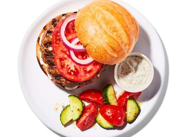 Olive-Feta Burgers