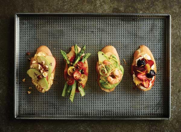 Roasted Shrimp and Avocado Crostini