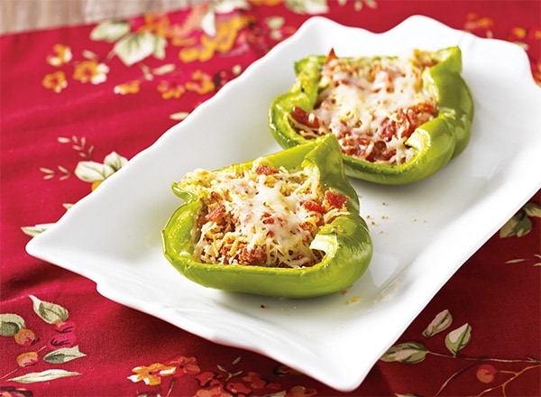 Pizza-Stuffed Bell Peppers