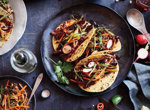 Korean Barbecue-Style Pulled Pork Tacos