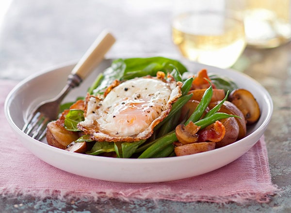 Bacon and Egg Spinach Salad