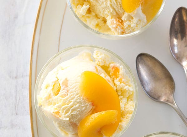 Basil-Corn-Peach Ice Cream