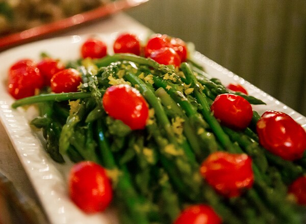 Roasted Asparagus with Tomatoes