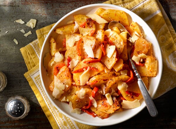 Pan-Roasted Asiago Potatoes
