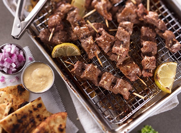 Persian Steak Satay with Tahini-Lemon Sauce