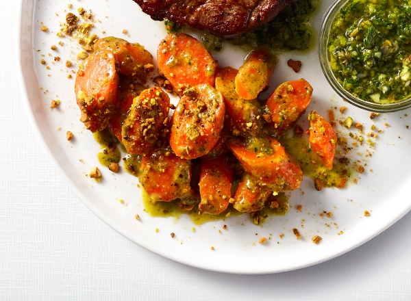 Carrots with Pistachio-Herb Butter