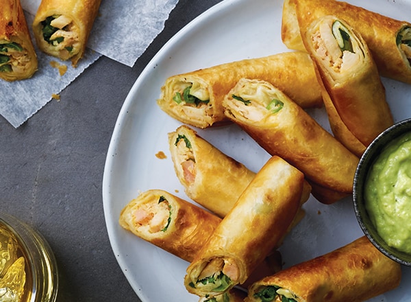 Chicken Taquitos with Avocado Crème 