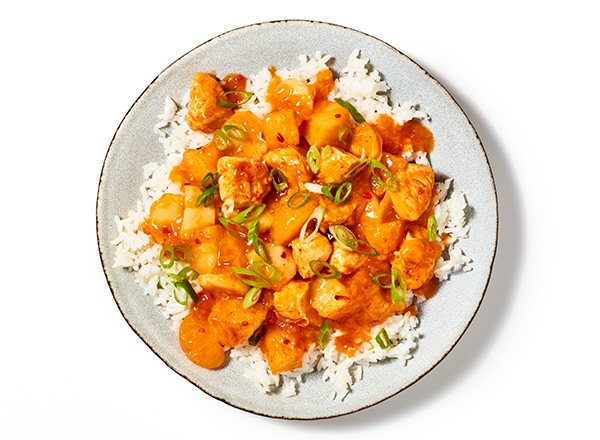 Pineapple-Orange Chicken with Citrus Rice