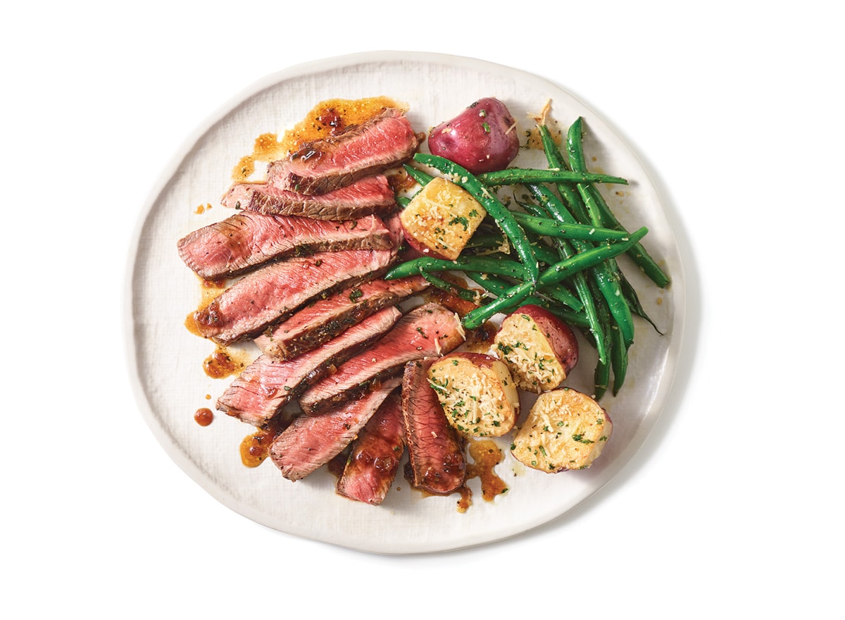 Pan-Roasted Steaks with Buttered Potatoes and Beans | Publix Super Markets