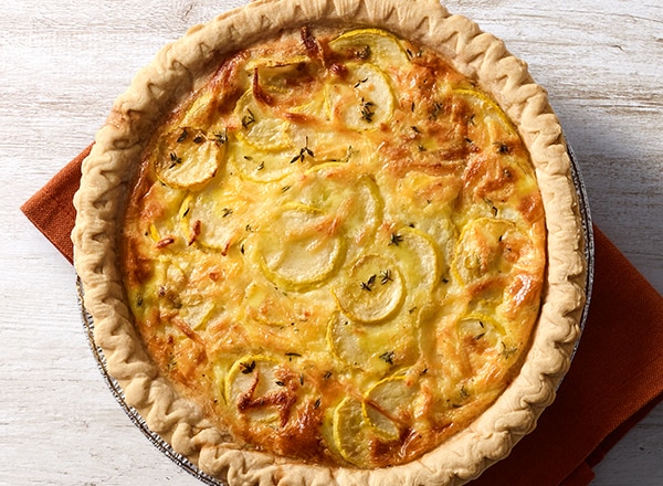 Squash and Mozzarella Quiche