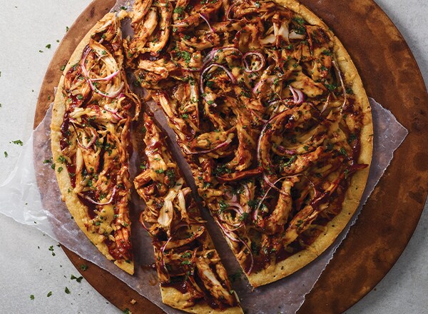 Barbecue Chicken Flatbread with Gouda