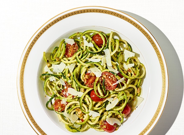 Pesto-Avocado Zoodles