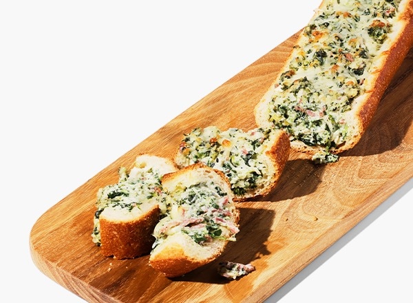 Feta-Spinach-Stuffed French Bread