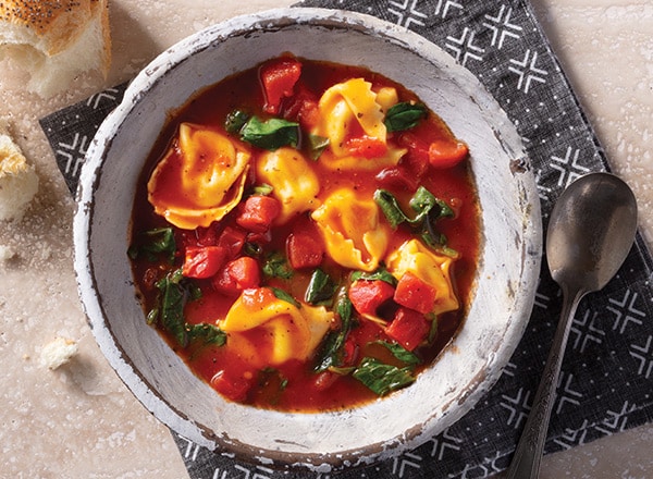 Tomato Florentine Tortellini Soup