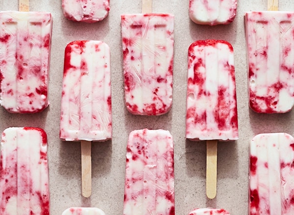 Strawberry Yogurt Ice Pops