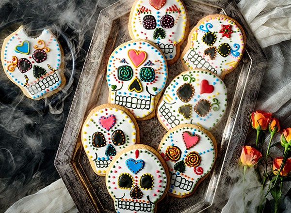 Sugar Skull Cookie with Eggless Royal Icing