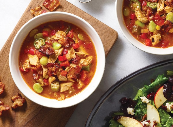 Chicken Brunswick-Style Stew with Winter Pear-Apple Salad