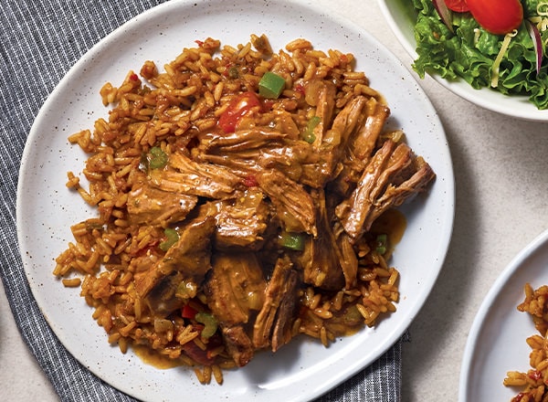 Beef Roast with Creole-Style Gravy over Rice