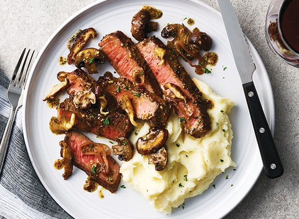 Steak and Dijon Mushrooms 