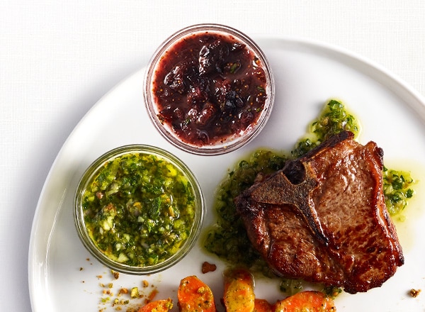 Lamb Loin Chops with Mint Salsa Verde