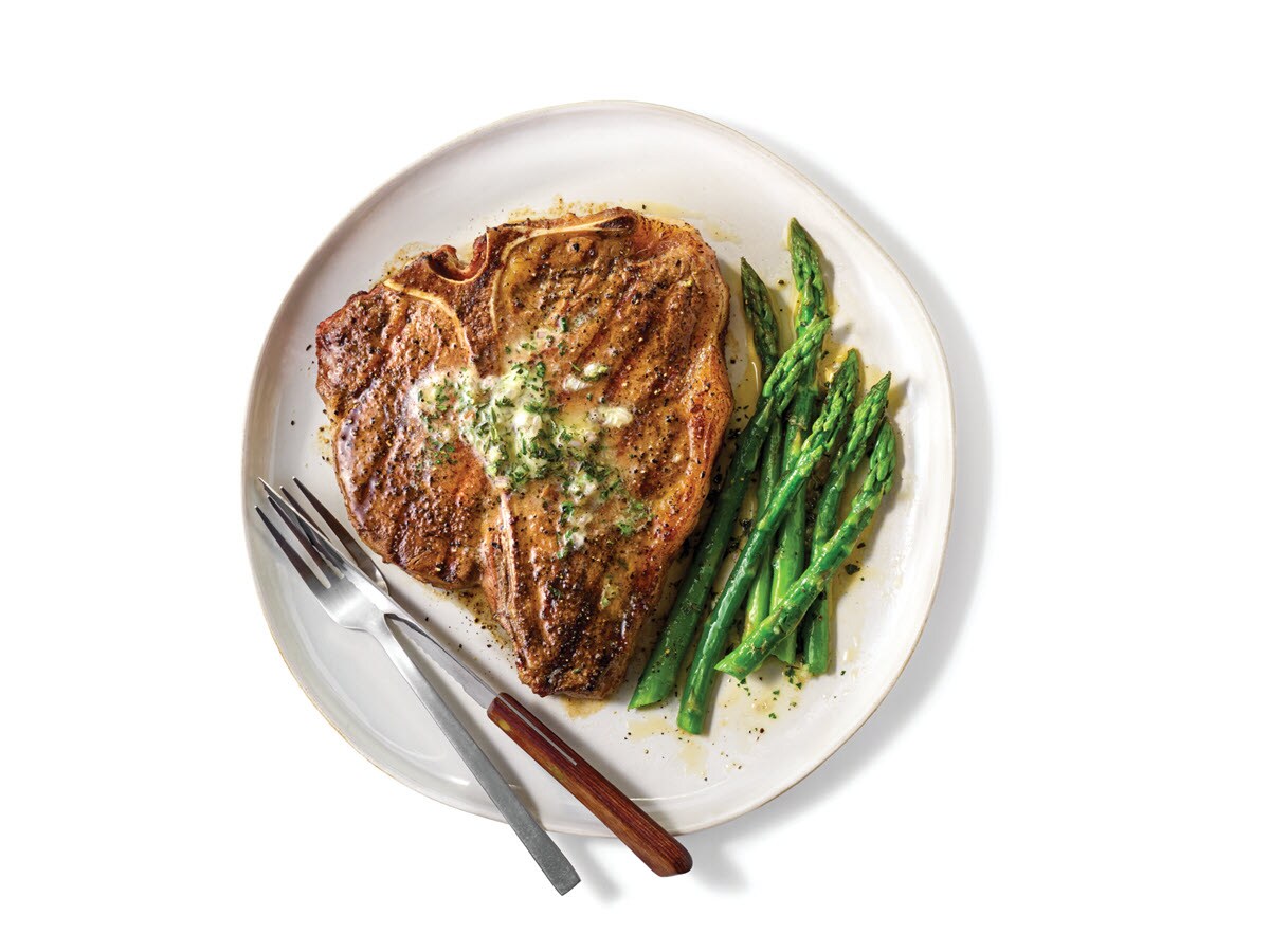 Grilled Steaks with Truffle Compound Butter
