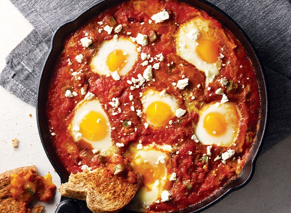 Shakshuka with Sprouted Bread